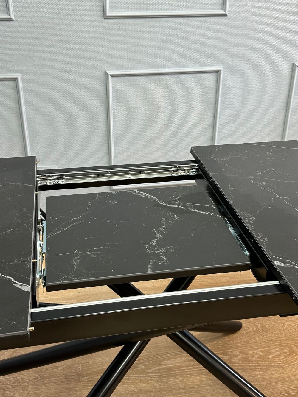 Стол KENNER DK1200 черный/керамика мрамор черный