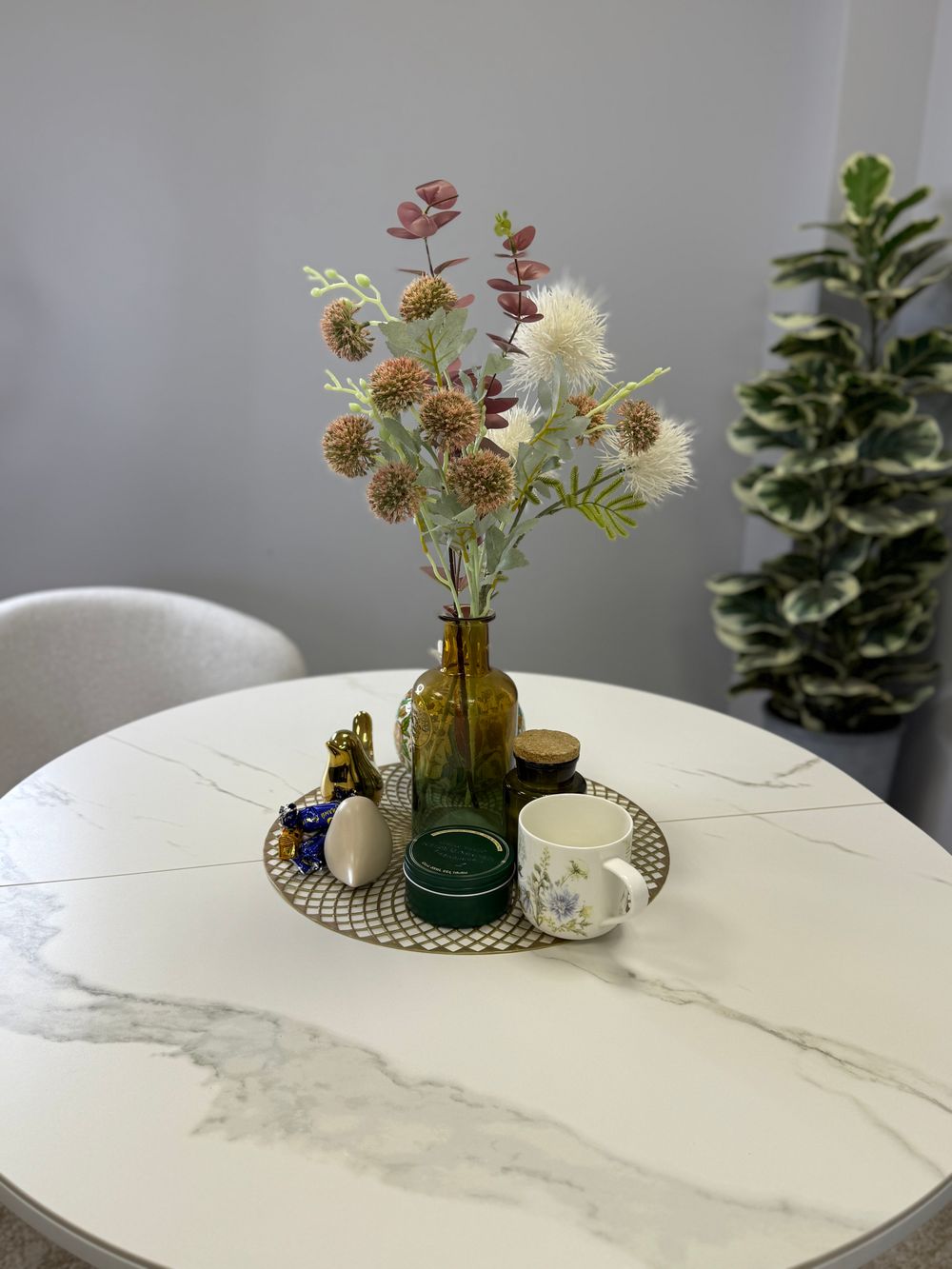 Стол Kenner R1000, белый/керамика TOP ALPINE WHITE арт.170118