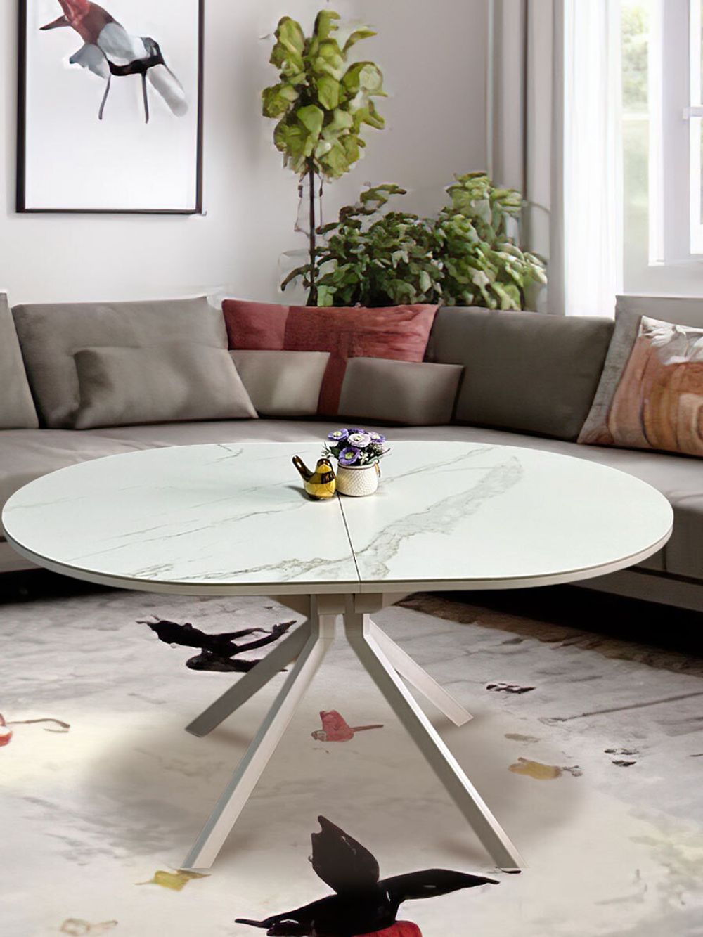 Стол KENNER DO1200 белый/керамика белая