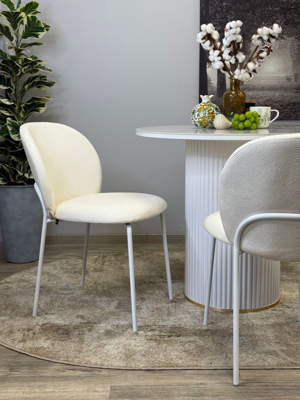 Стол Kenner LD900, белый/керамика мрамор белый глянец