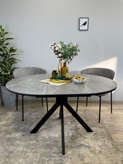 Стол KENNER AR1000 черный/керамика серая