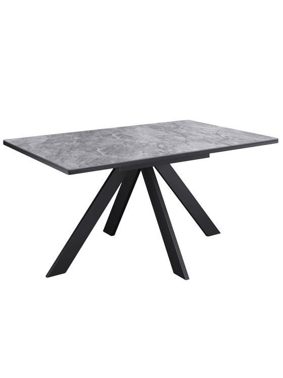 Стол DL1300 черный/керамика серая глянец