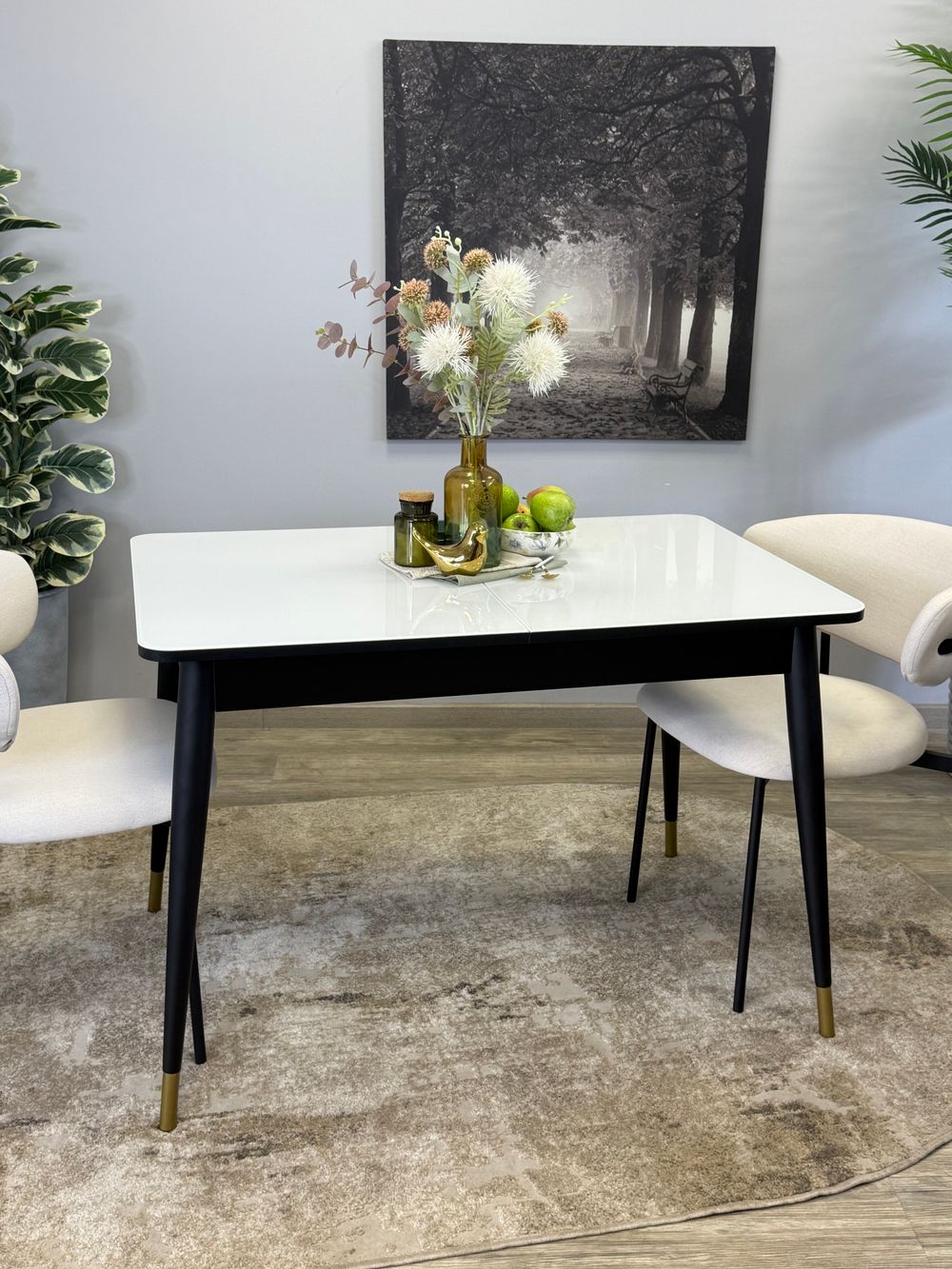 Стол KENNER 1100K венге/стекло белое глянец