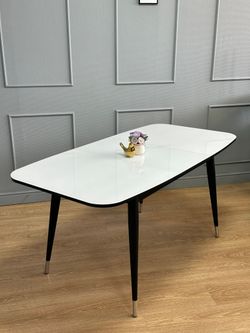 Стол KENNER K1200 венге/стекло белое сатин