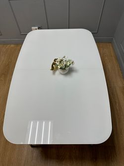 Стол KENNER 1200K белый/стекло белое глянец