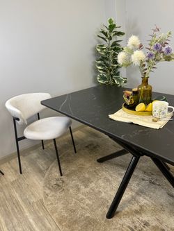 Стол KENNER DM1400 черный/керамика черная