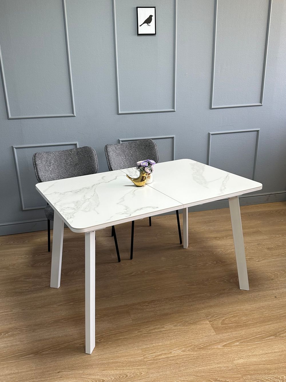 Стол KENNER AA1200 белый/керамика мрамор белый