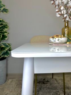 Стол KENNER 900K белый/стекло белое глянец