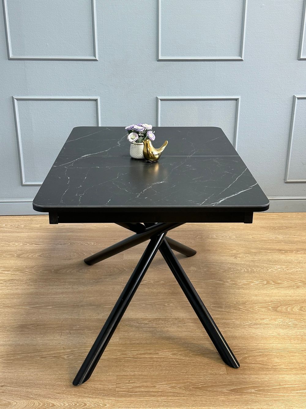 Стол KENNER DK1200 черный/керамика мрамор черный