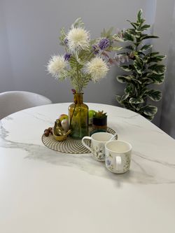 Стол KENNER DO1300 черный/керамика белая