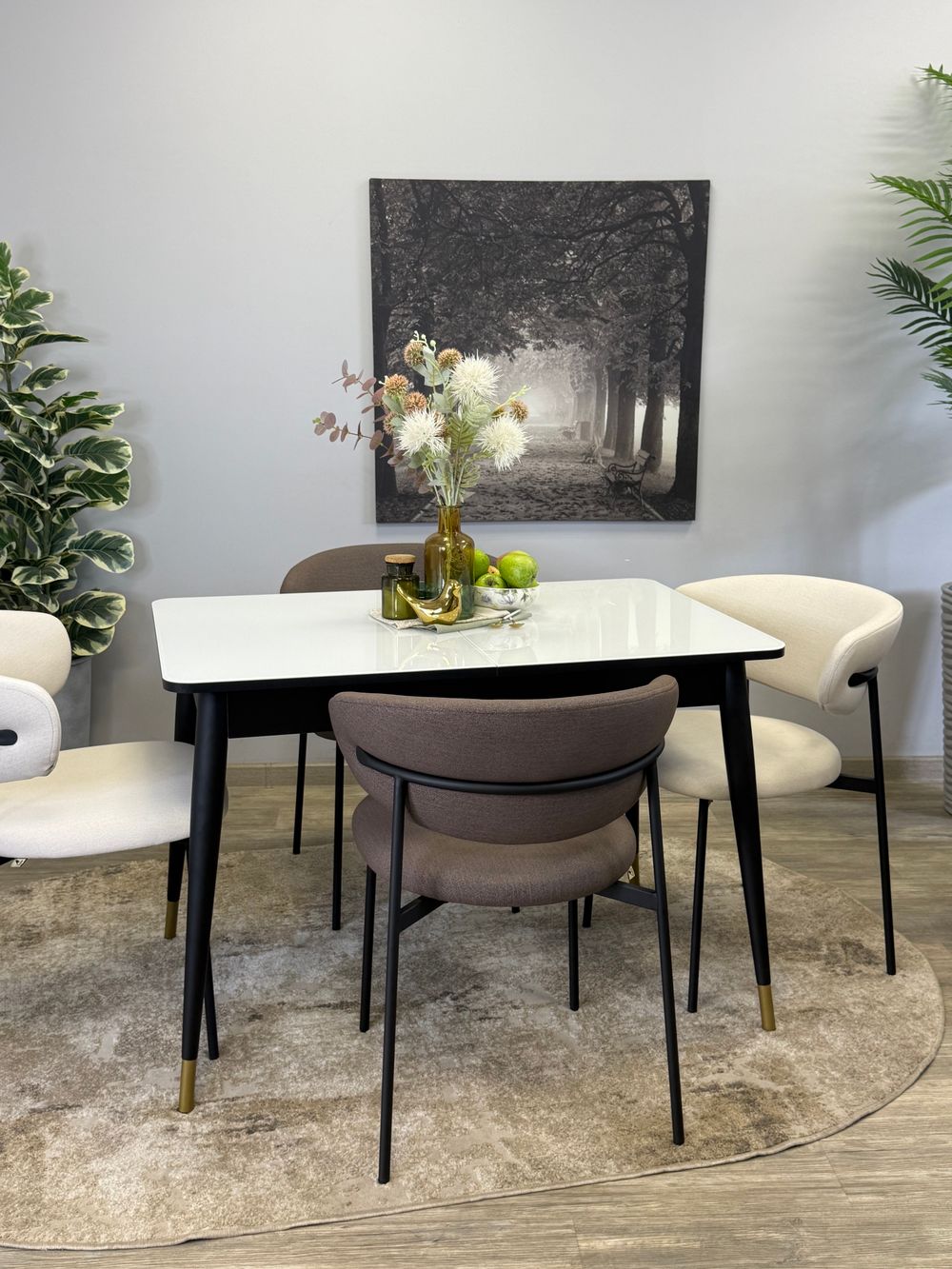 Стол KENNER 1100K венге/стекло белое глянец