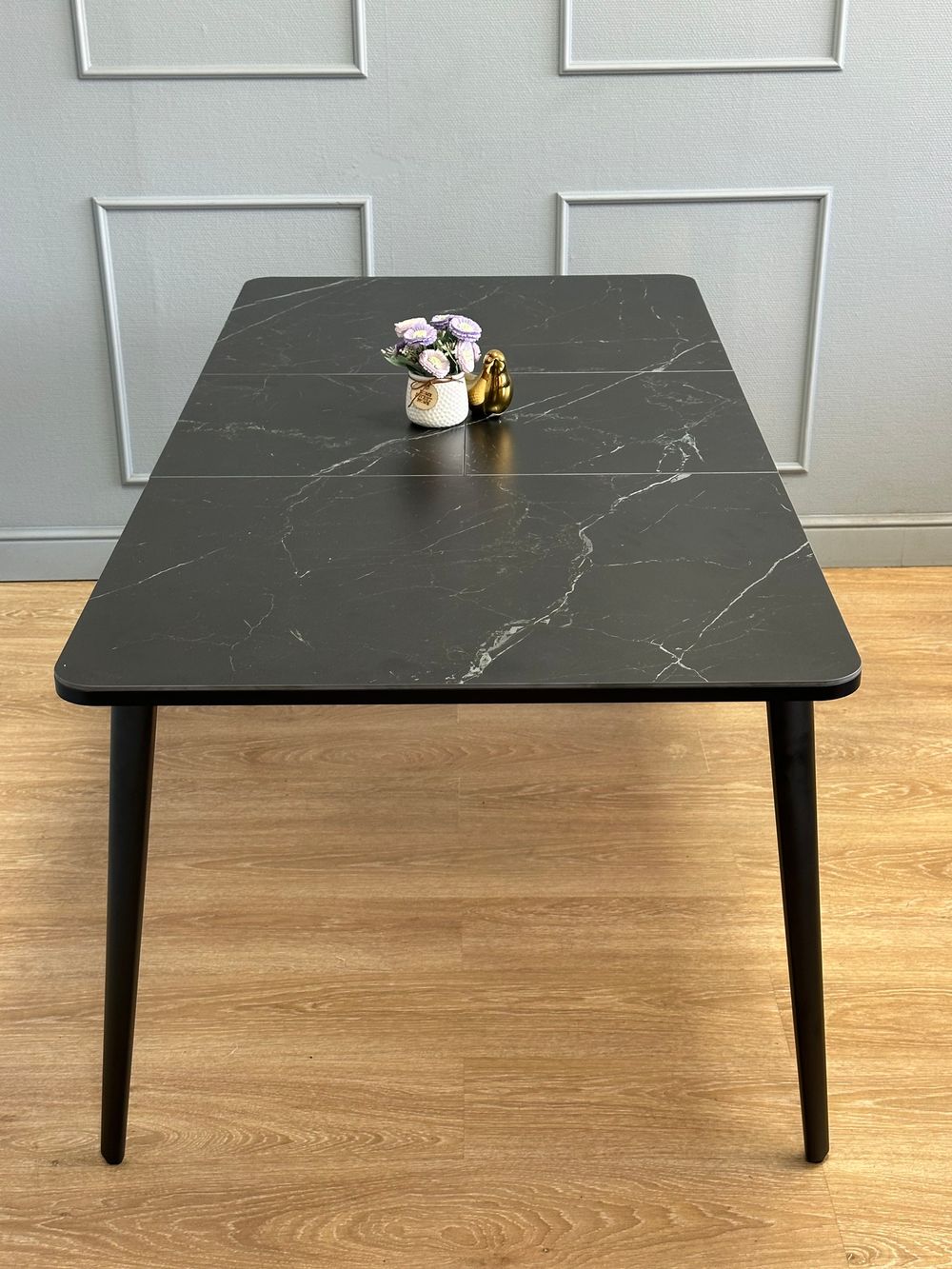 Стол KENNER KS1200 черный/керамика мрамор черный