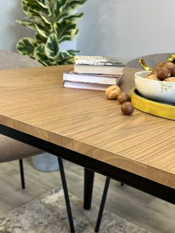 Стол KENNER KS1200 черный/дуб коричневый