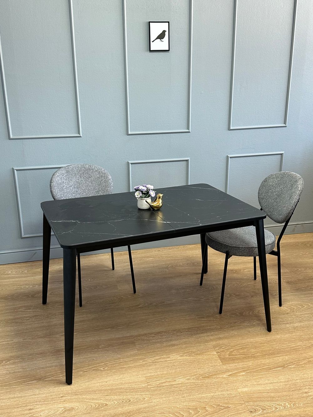 Стол KENNER KS1200 черный/керамика мрамор черный