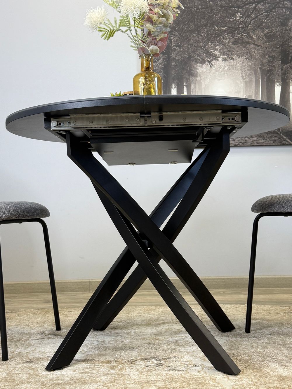 Стол KENNER R900 черный/керамика черная