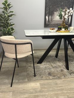 Стол DL1300 черный/керамика белая глянец