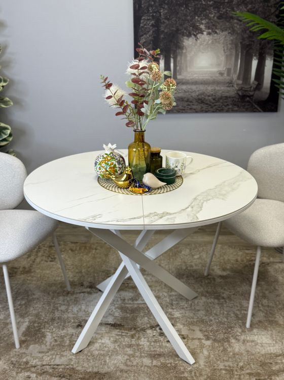 Стол KENNER R1000s белый/керамика GLORIA WHITE