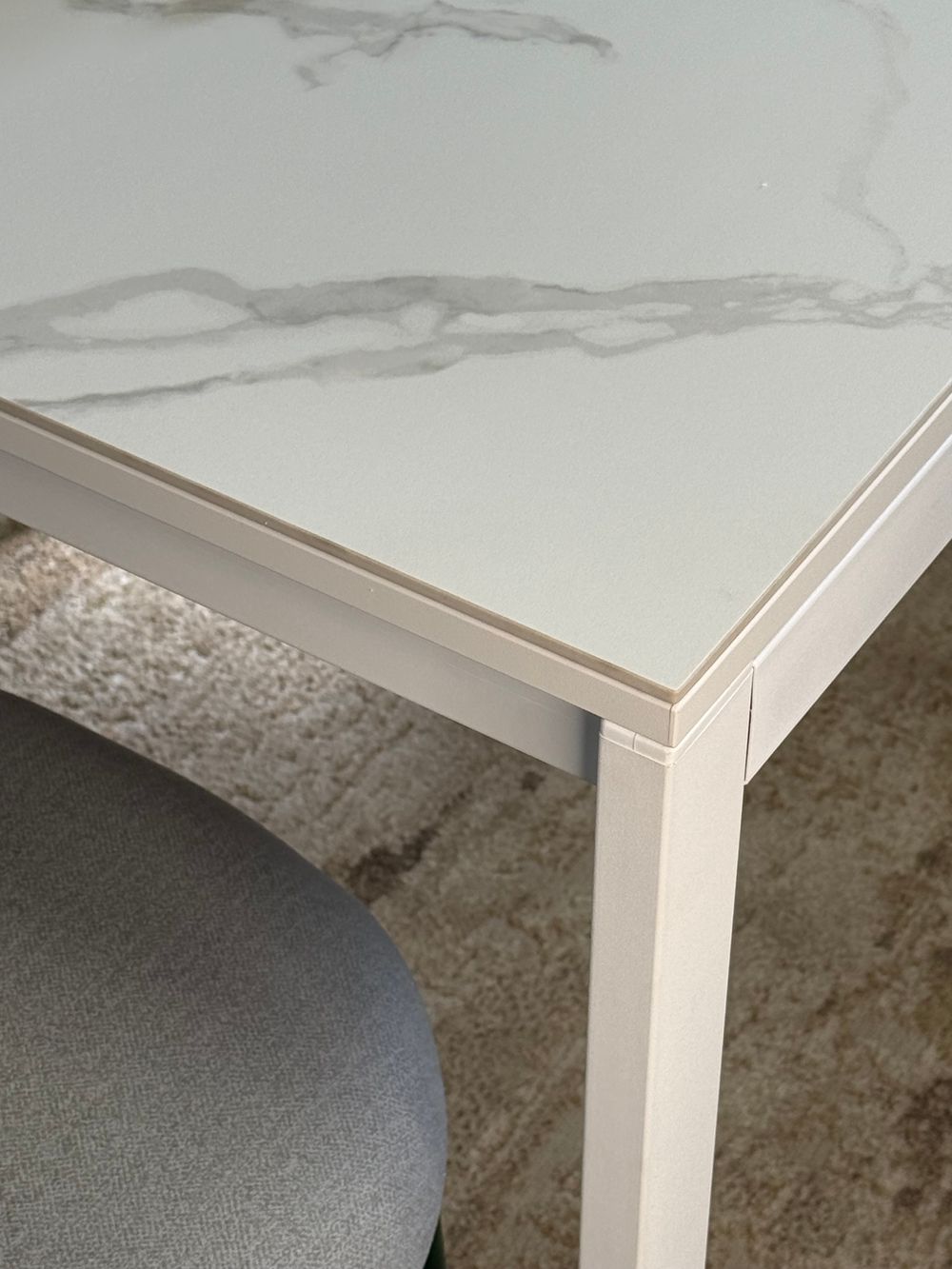 Стол KENNER LK1000 белый/керамика GLORIA WHITE