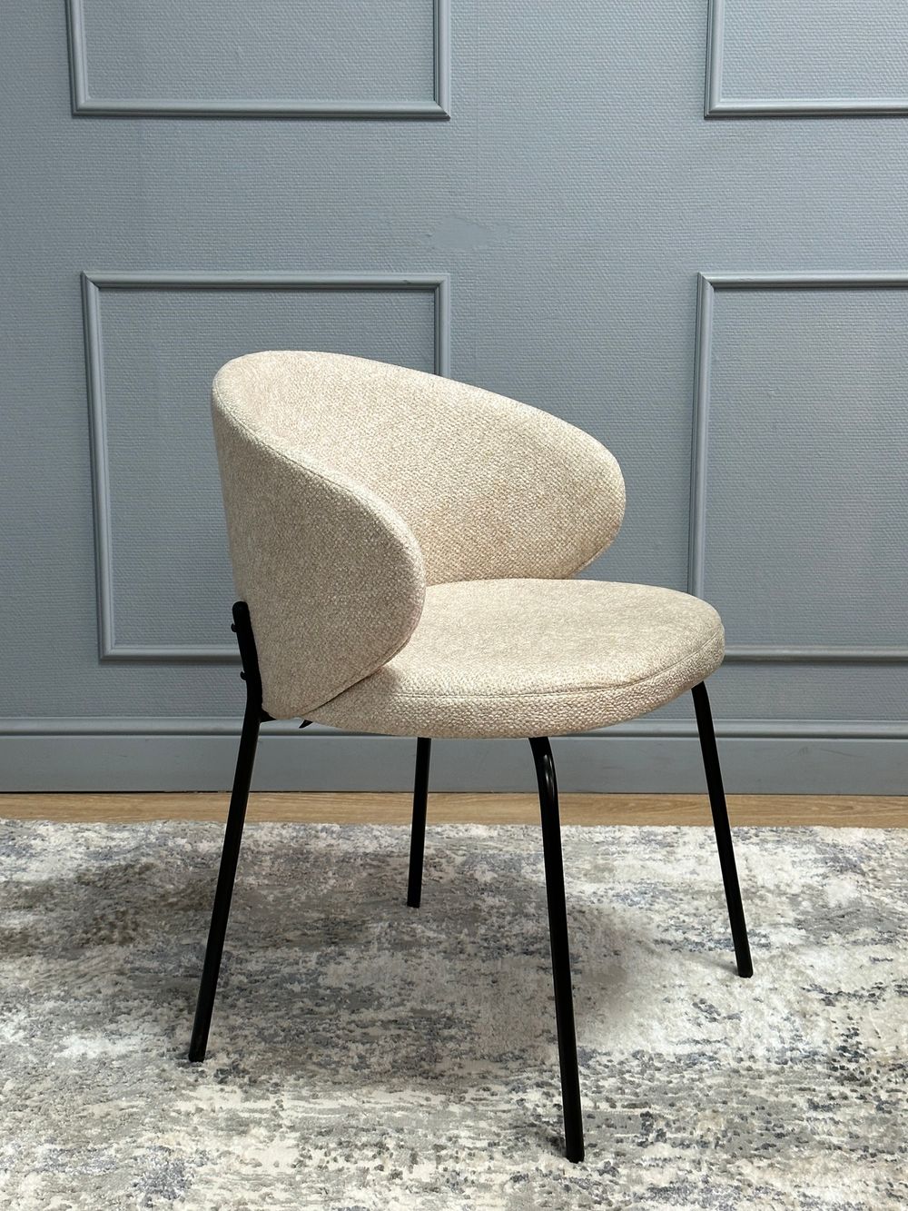 Комплект стульев 2шт KENNER 305SD черный/бежевый микробукле