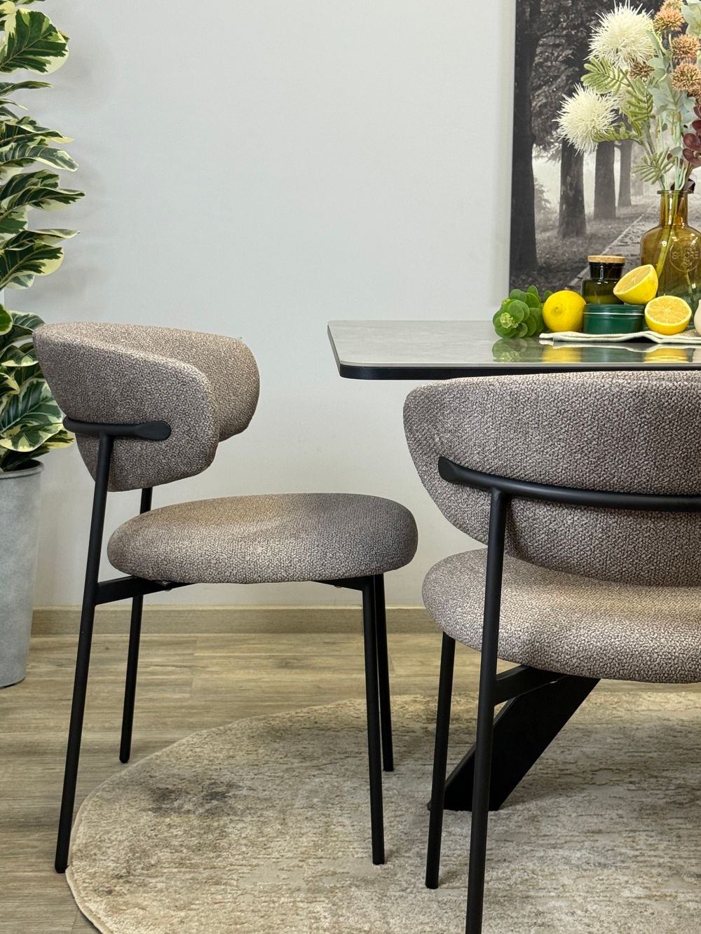 Стул KENNER 309SD черный/микробукле капучино