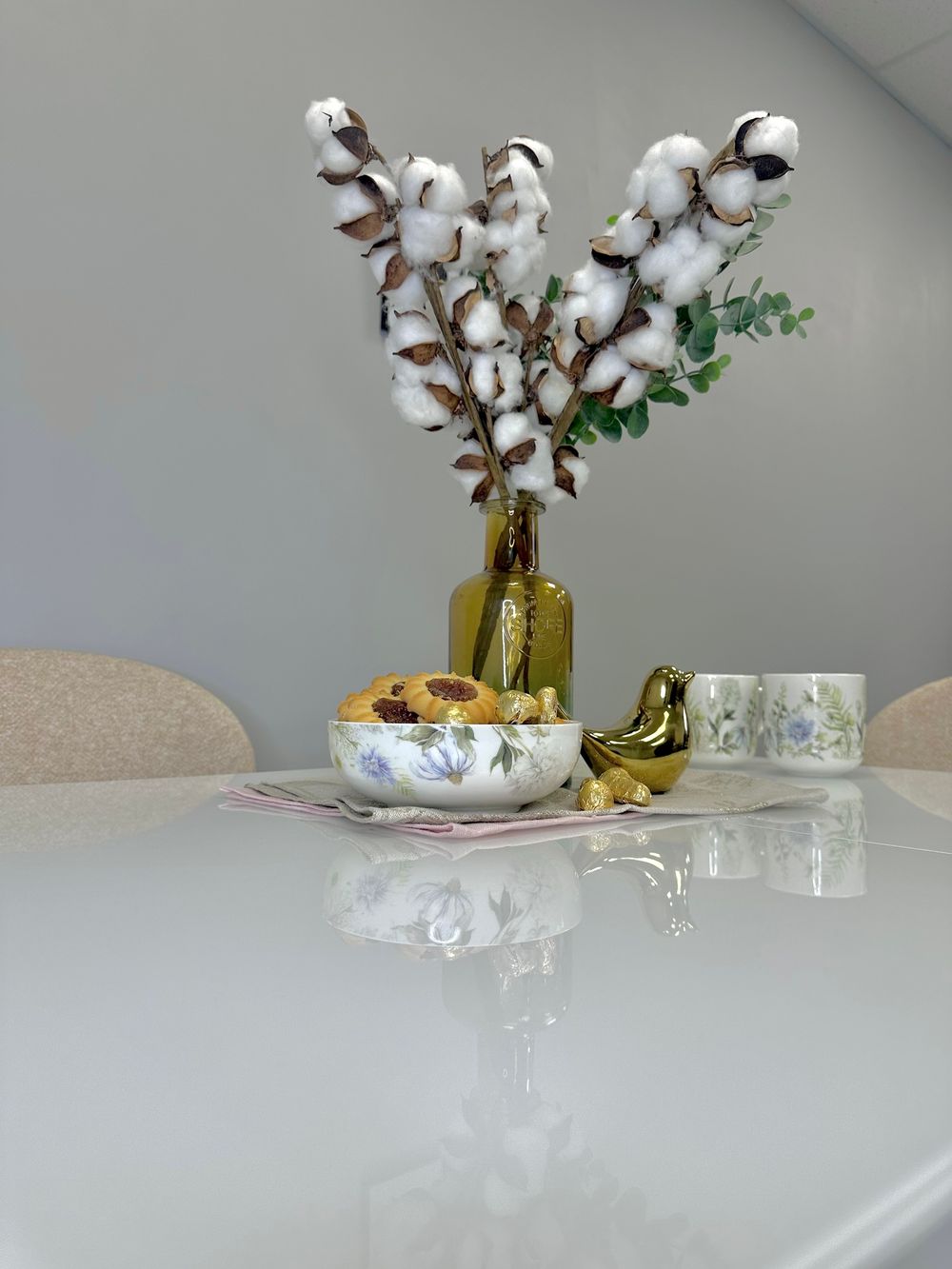 Стол KENNER 900K белый/стекло белое глянец