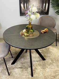 Стол KENNER AR1000 черный/керамика темно-серая