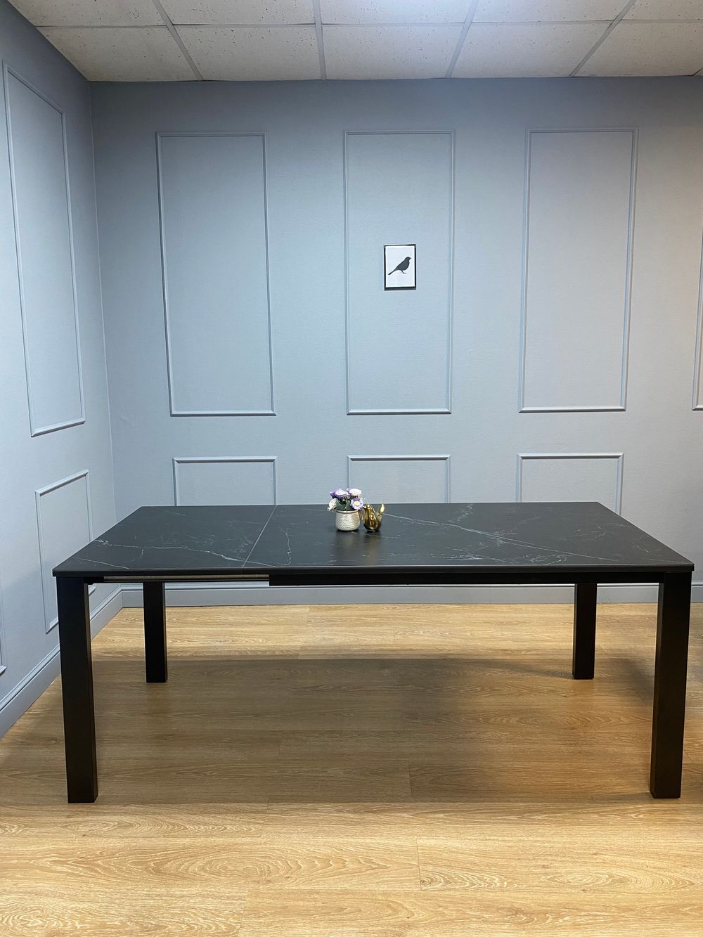 Стол KENNER BL1300 черный/керамика мрамор черный