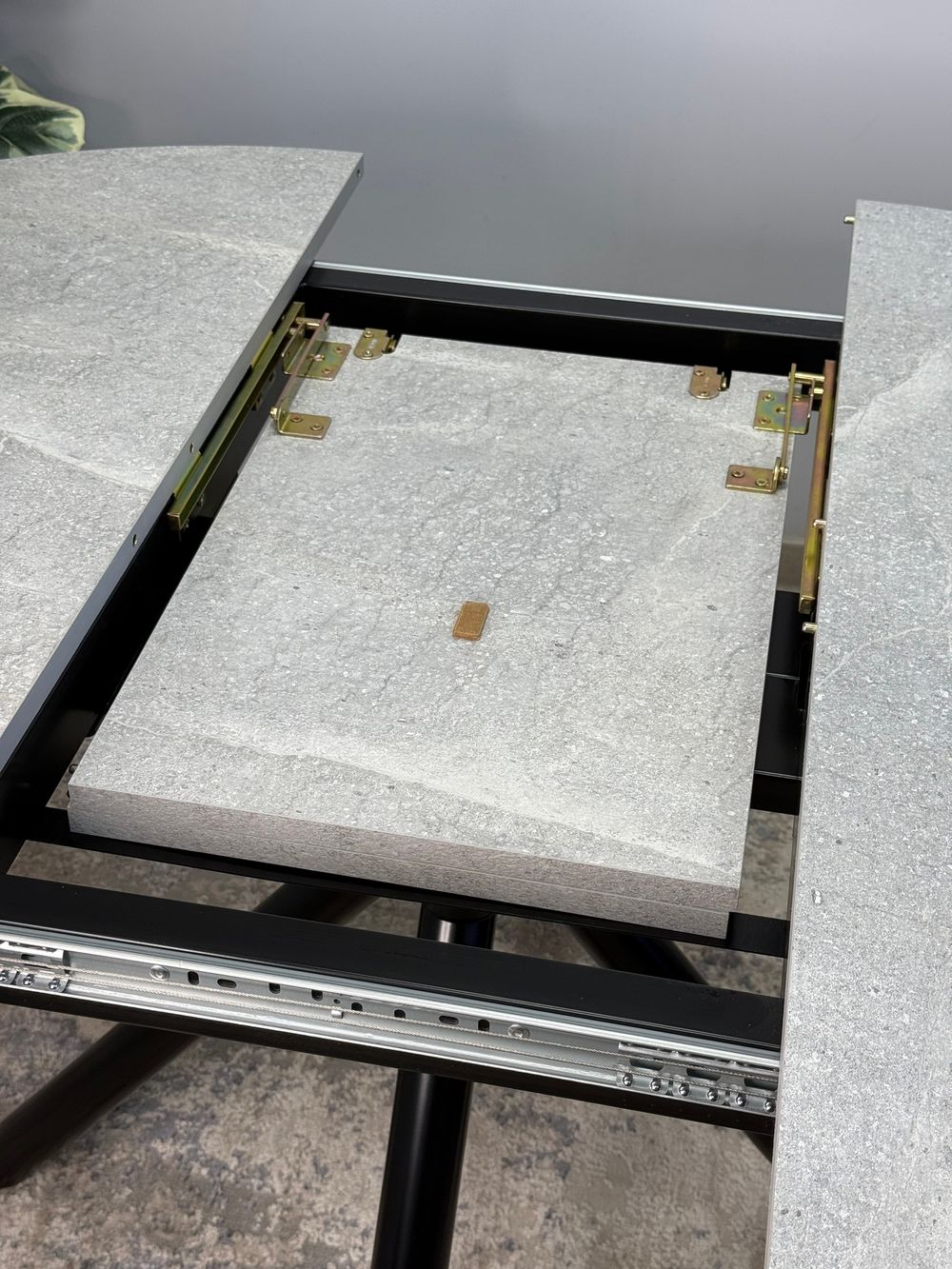 Стол KENNER AR1000 черный/мрамор светло-серый