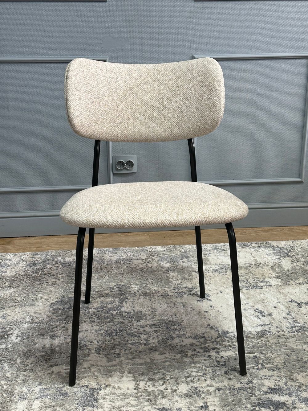 Комплект стульев 2шт KENNER 302SD черный/бежевый микробукле