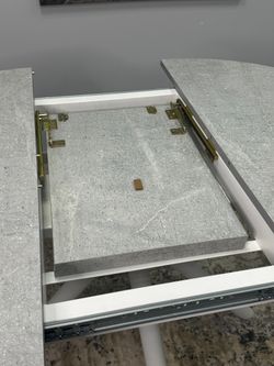 Стол KENNER AR1000 белый/мрамор светло-серый