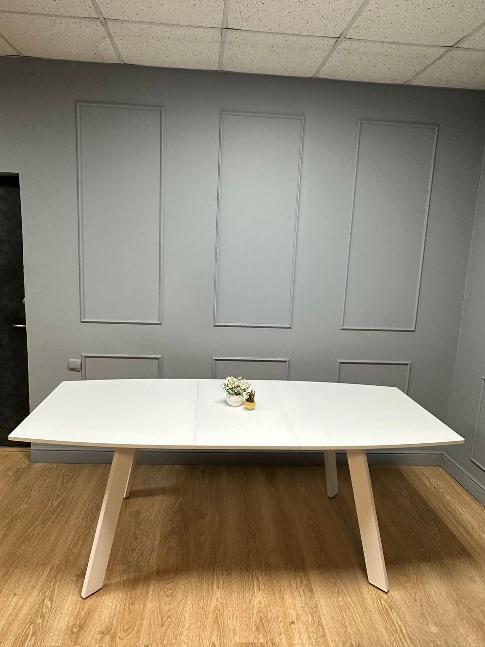 Стол KENNER SL1600 белый/стекло белое сатин