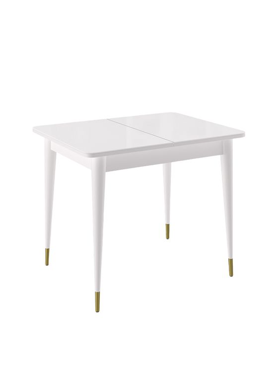 Стол KENNER 900K белый/стекло белое глянец