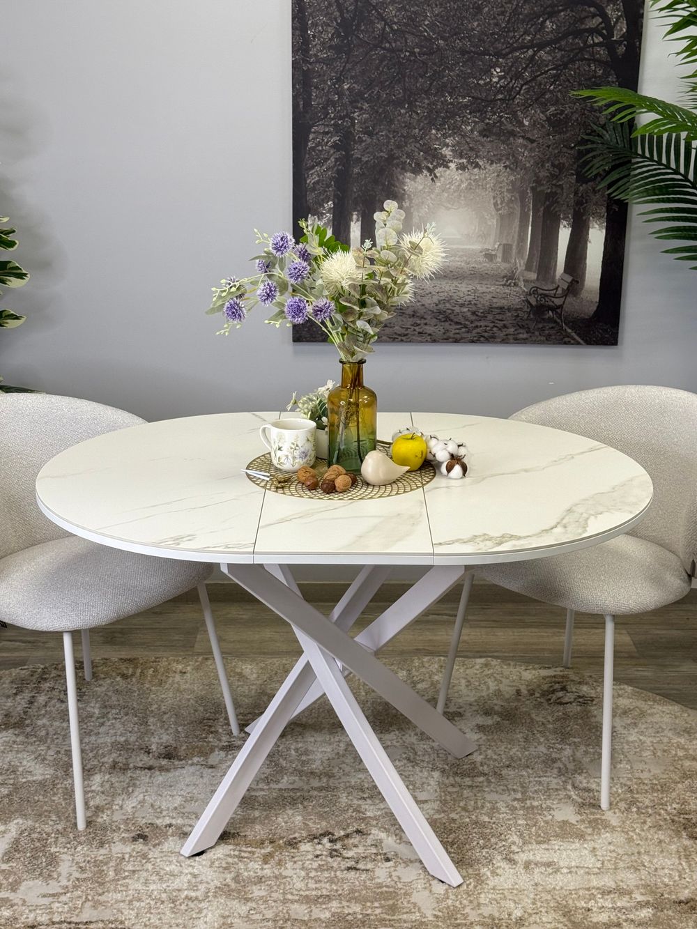 Стол KENNER R900 белый/керамика белая