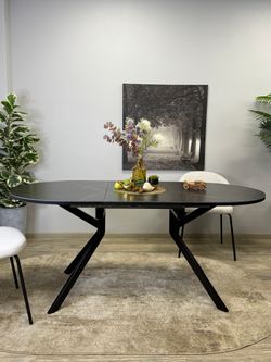 Стол KENNER DO1300 черный/керамика черная