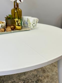 Стол KENNER 1000K белый/стекло белое глянец