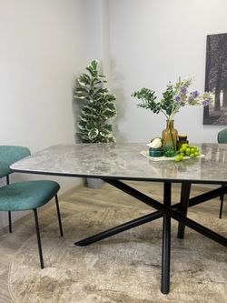 Стол KENNER DF2000 черный/керамика белая глянец