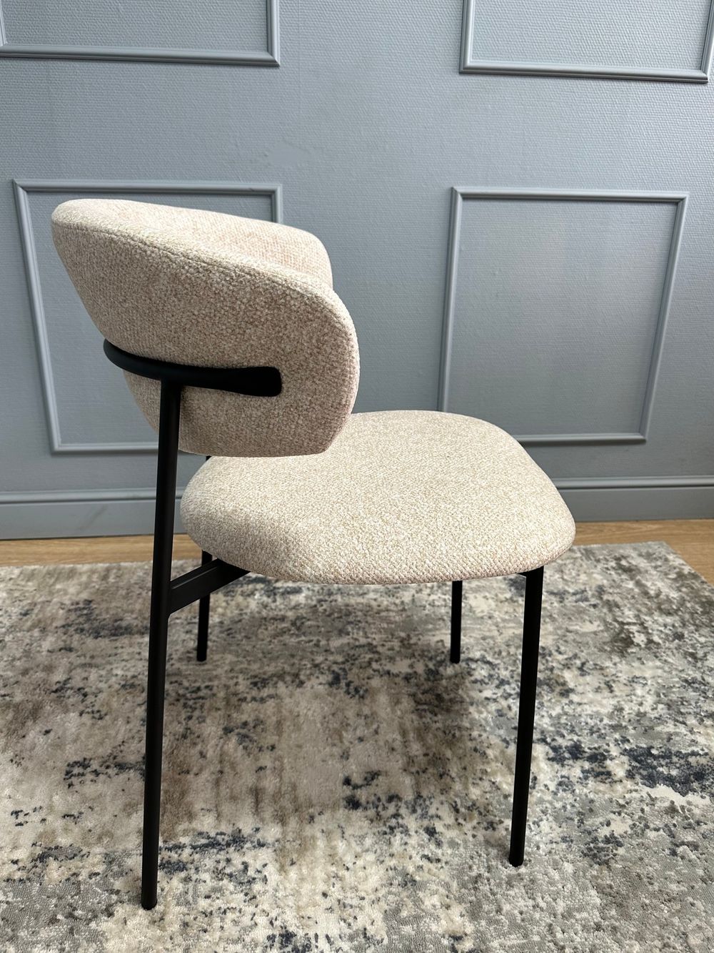 Комплект стульев 2шт KENNER 309SD черный/микробукле бежевый