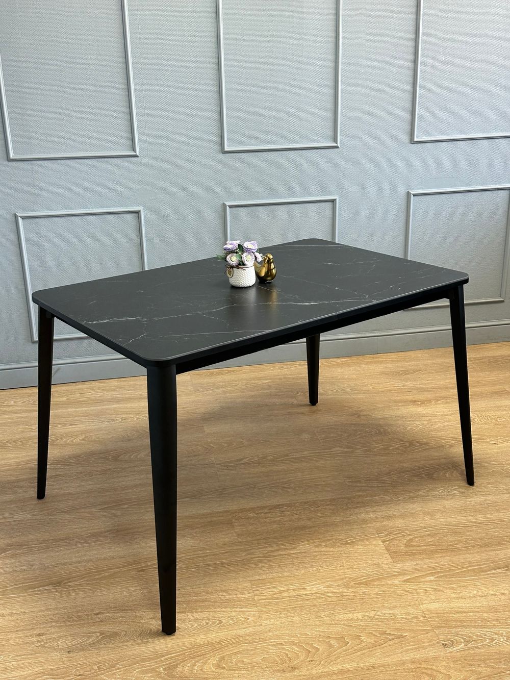 Стол KENNER KS1200 черный/керамика мрамор черный