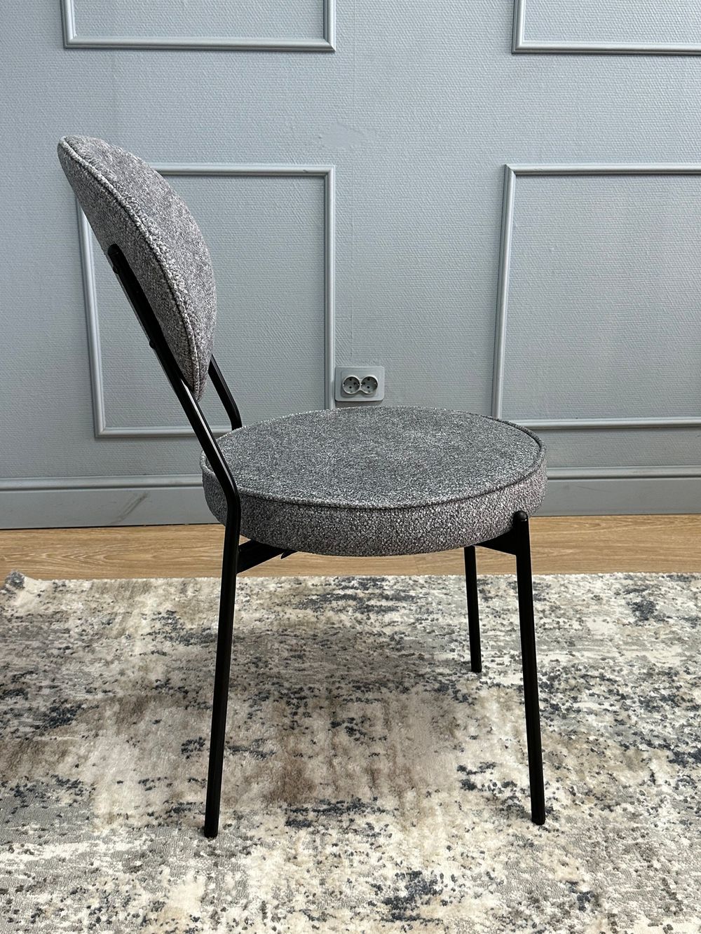 Комплект стульев 2шт KENNER 301SD черный/серый микробукле