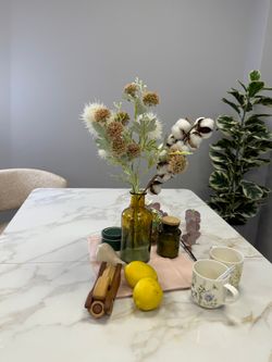 Стол DL1600 черный/керамика белая глянец