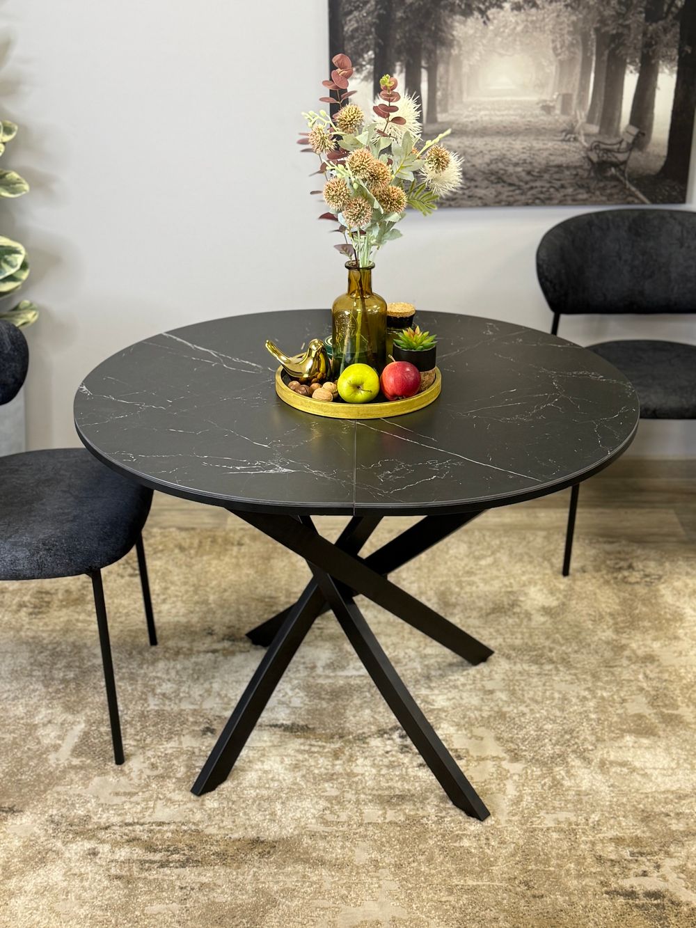 Стол KENNER R1000s черный/керамика черная