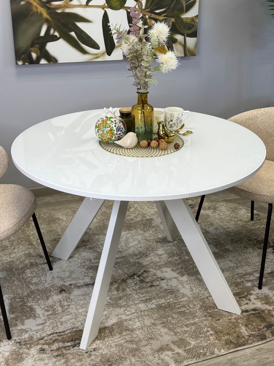 Стол KENNER RL1100 белый/стекло белое глянец