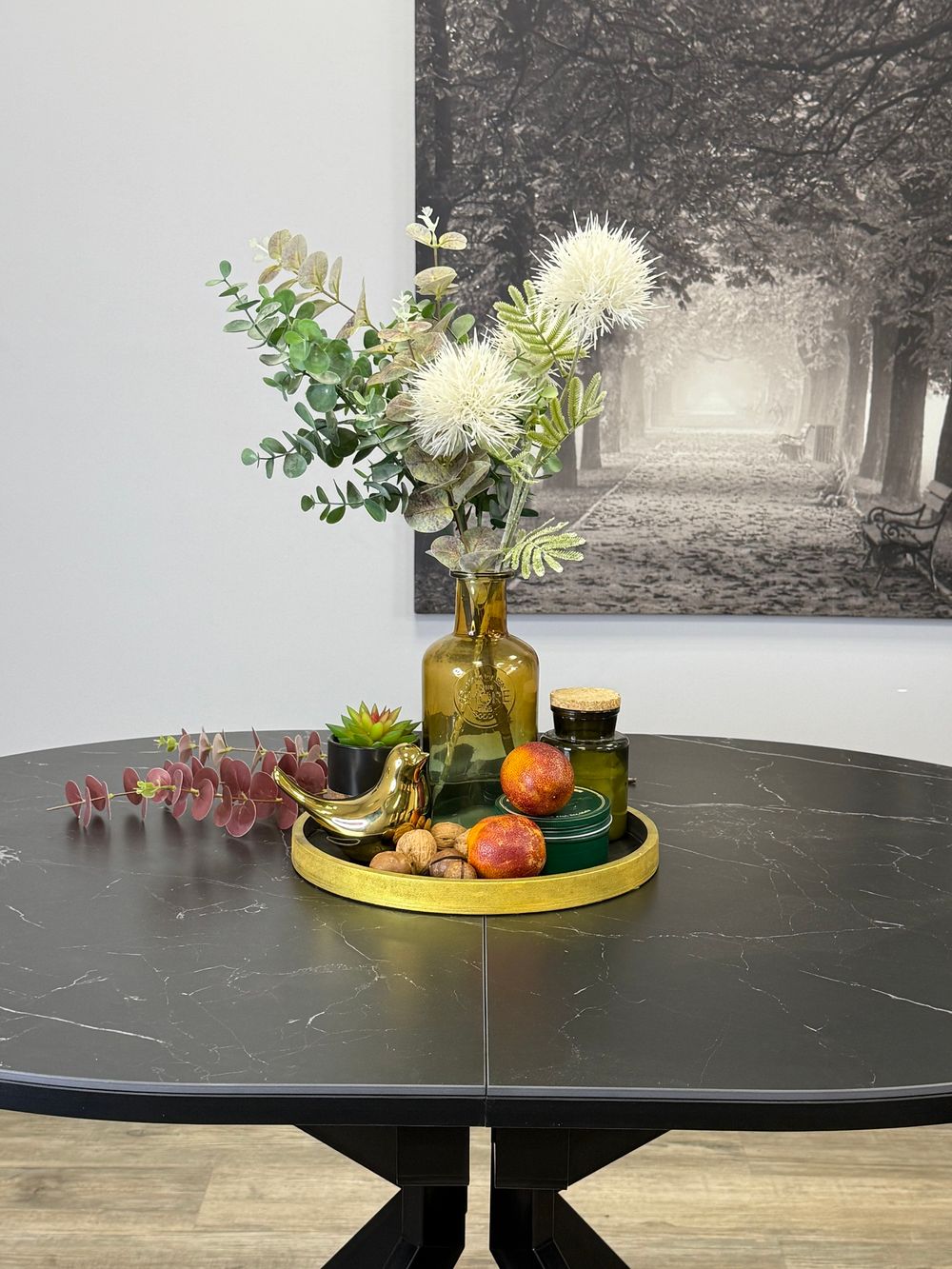 Стол KENNER DO1200 черный/керамика черная