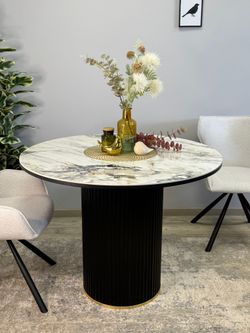 Стол KENNER LD1000 черный/керамика гранит арктический глянец