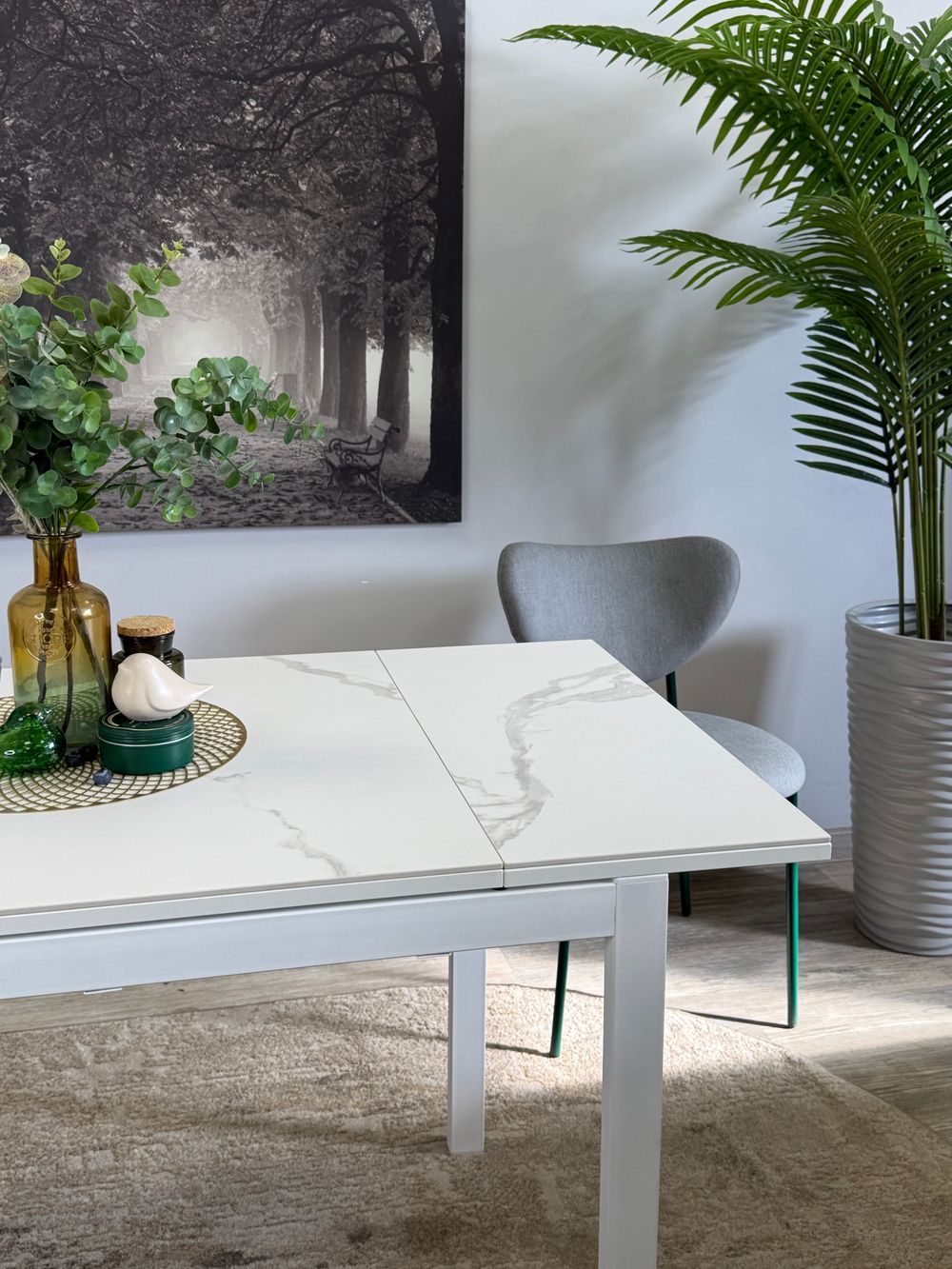 Стол KENNER LK1000 белый/керамика GLORIA WHITE