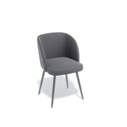 Стул Kenner 151KS БЕЛЫЙ/серый велюр