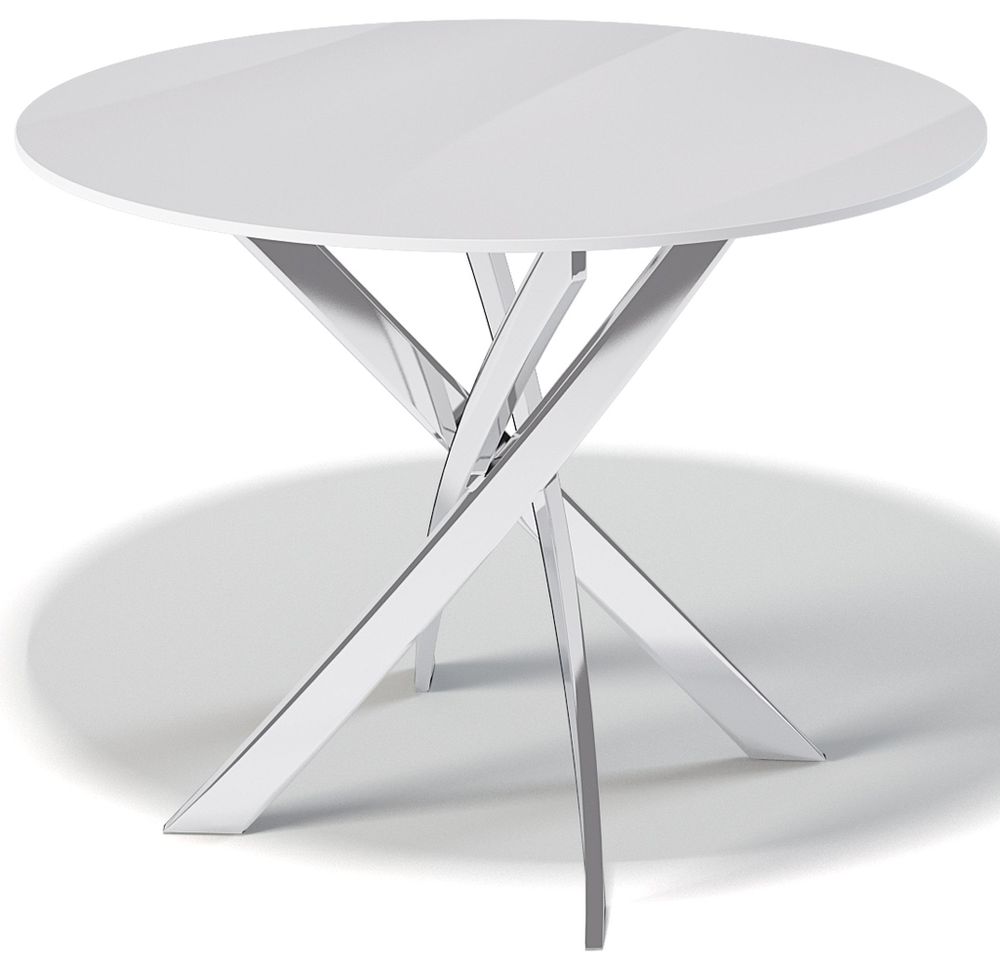 Стол KENNER R1000 белый/стекло белое глянец