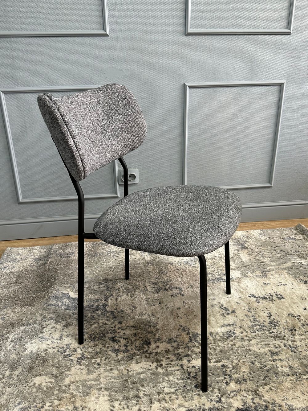 Комплект стульев 2шт KENNER 302SD черный/серый микробукле