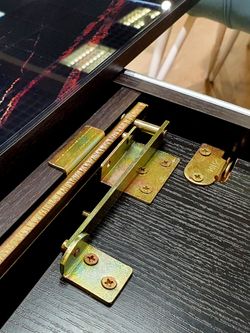 Стол KENNER R1100 золото/камень черный глянец