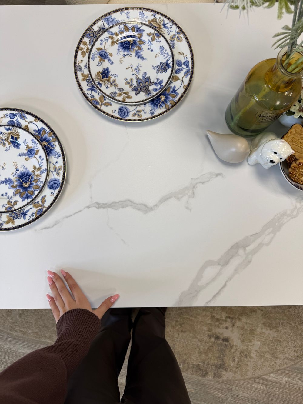 Стол KENNER LK1000 белый/керамика GLORIA WHITE